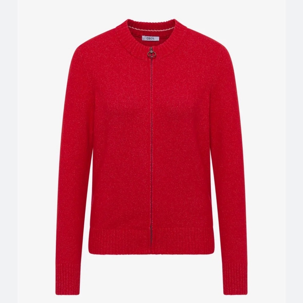 100% Soft Wool Zip Cardigan